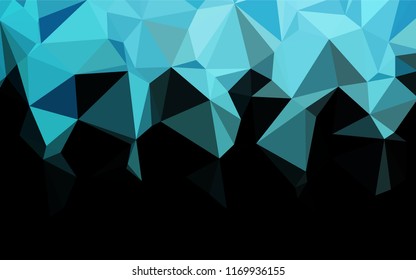 Light BLUE vector polygon abstract backdrop. Glitter abstract illustration with an elegant design. Triangular pattern for your business design.