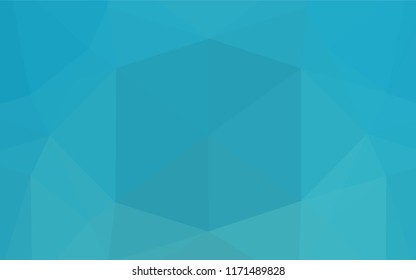 Light BLUE vector polygon abstract backdrop. Triangular geometric sample with gradient.  The textured pattern can be used for background.