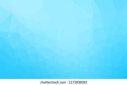 Light BLUE vector polygon abstract background. Modern geometrical abstract illustration with gradient. The best triangular design for your business.