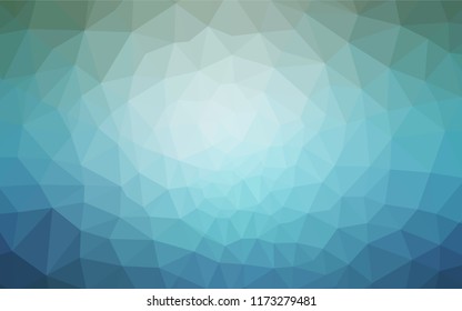 Light BLUE vector polygon abstract layout. Geometric illustration in Origami style with gradient.  Brand new style for your business design.