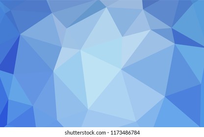 Light BLUE vector polygon abstract layout. Colorful illustration in abstract style with triangles. Triangular pattern for your design.