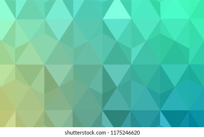 Light BLUE vector polygon abstract layout. Glitter abstract illustration with an elegant triangles. Completely new template for your banner.