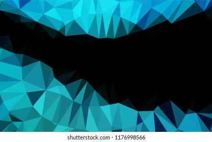 Light BLUE vector polygon abstract layout. Shining illustration, which consist of triangles. The template can be used as a background for cell phones.