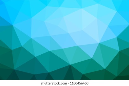 Light BLUE vector polygon abstract backdrop. Creative illustration in halftone style with gradient. Triangular pattern for your business design.