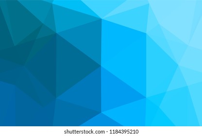 Light BLUE vector polygon abstract layout. Colorful illustration in abstract style with gradient. The elegant pattern can be used as part of a brand book.