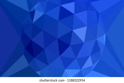 Light BLUE vector polygon abstract backdrop with a gem in a centre. Illustration in Origami style with gradient. Completely new template for your banner.
