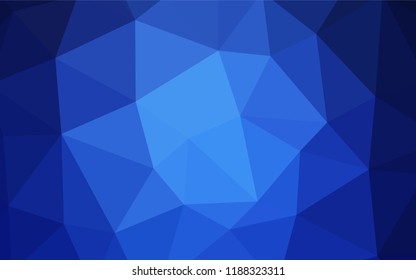 Light BLUE vector polygon abstract backdrop. Colorful illustration in polygonal style with gradient. Best triangular design for your business.
