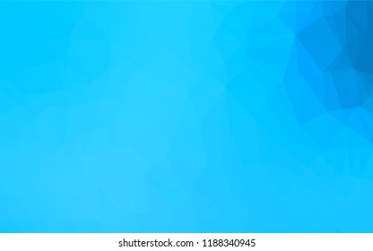 Light BLUE vector polygon abstract layout. Geometric illustration in Origami style with gradient.  The elegant pattern can be used as part of a brand book.