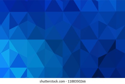 Light BLUE vector polygon abstract layout. Colorful illustration in abstract style with triangles. Best triangular design for your business.