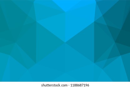 Light BLUE vector polygon abstract background. Glitter abstract illustration with an elegant design. Brand new design for your business.