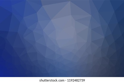 Light BLUE vector polygon abstract layout. Geometric illustration in Origami style with gradient.  The textured pattern can be used for background.
