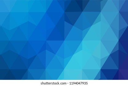 Light BLUE vector polygon abstract background. Glitter abstract illustration with an elegant triangles. Pattern for a brand book's backdrop.