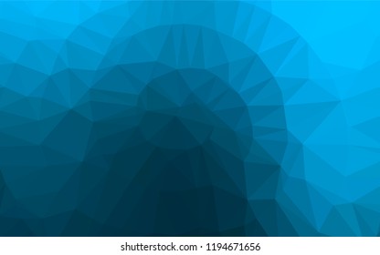Light BLUE vector polygon abstract backdrop. Colorful illustration in abstract style with gradient. The best triangular design for your business.