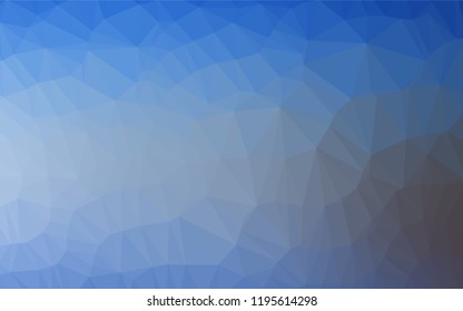 Light BLUE vector polygon abstract layout. Triangular geometric sample with gradient.  A new texture for your design.