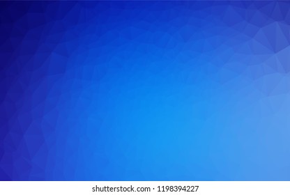 Light BLUE vector polygon abstract layout. A vague abstract illustration with gradient. The best triangular design for your business.