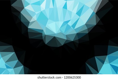 Light BLUE vector polygon abstract background. Geometric illustration in Origami style with gradient.  The completely new template can be used for your brand book.