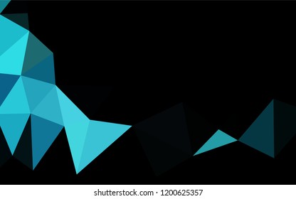 Light BLUE vector polygon abstract background. Geometric illustration in Origami style with gradient.  A completely new template for your business design.