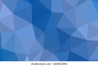 Light BLUE vector polygon abstract layout. Glitter abstract illustration with an elegant triangles. Textured pattern for your backgrounds.