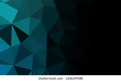 Light BLUE vector polygon abstract layout. Creative illustration in halftone style with gradient. A completely new template for your business design.