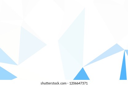 Light BLUE vector polygon abstract layout. Modern abstract illustration with triangles. Textured pattern for your backgrounds.