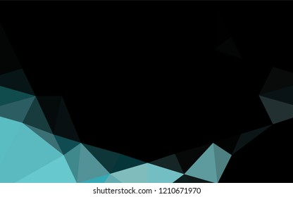 Light BLUE vector polygon abstract layout. Triangular geometric sample with gradient.  The textured pattern can be used for background.