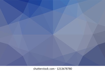 Light BLUE vector polygon abstract background. A completely new color illustration in a vague style. Triangular pattern for your business design.