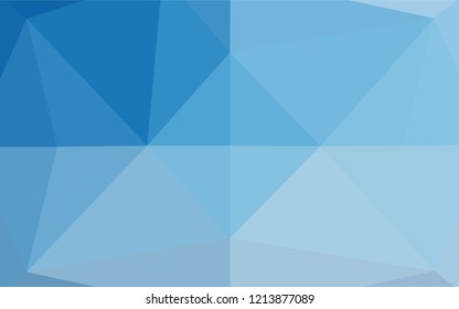 Light BLUE vector polygon abstract layout. Creative illustration in halftone style with gradient. The template can be used as a background for cell phones.