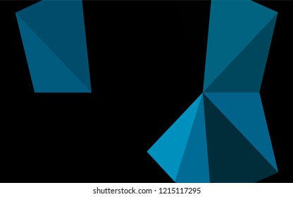 Light BLUE vector polygon abstract backdrop. Geometric illustration in Origami style with gradient.  The best triangular design for your business.