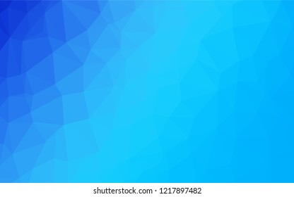 Light BLUE vector polygon abstract backdrop. Glitter abstract illustration with an elegant design. Triangular pattern for your business design.