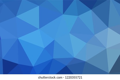 Light BLUE vector polygon abstract layout. Shining colorful illustration with triangles. Textured pattern for your backgrounds.