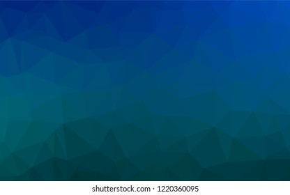 Light BLUE vector polygon abstract background. Brand new colored illustration in blurry style with gradient. The best triangular design for your business.