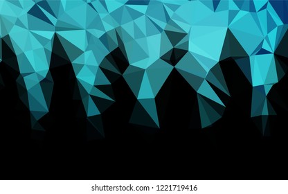 Light BLUE vector polygon abstract backdrop. Colorful illustration in abstract style with gradient. The polygonal design can be used for your web site.