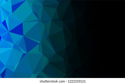 Light BLUE vector polygon abstract background. Brand new colored illustration in blurry style with gradient. The completely new template can be used for your brand book.