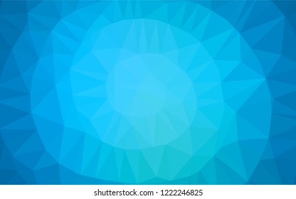 Light BLUE vector polygon abstract layout. Brand new colored illustration in blurry style with gradient. The textured pattern can be used for background.