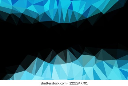 Light BLUE vector polygon abstract backdrop. Shining illustration, which consist of triangles. Triangular pattern for your business design.
