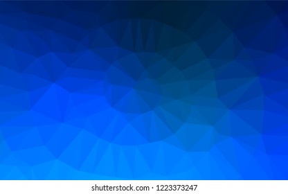 Light BLUE vector polygon abstract background. Modern geometrical abstract illustration with gradient. Triangular pattern for your business design.