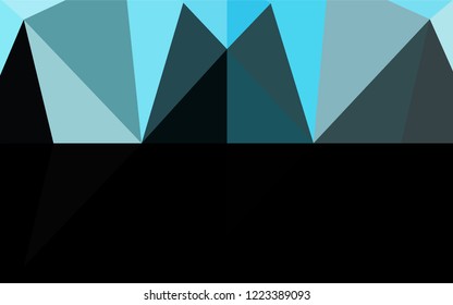 Light BLUE vector polygon abstract layout. Geometric illustration in Origami style with gradient.  A completely new design for your business.