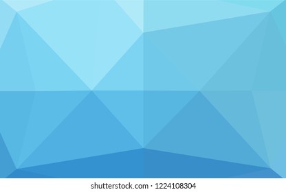 Light BLUE vector polygon abstract background. A vague abstract illustration with gradient. The polygonal design can be used for your web site.