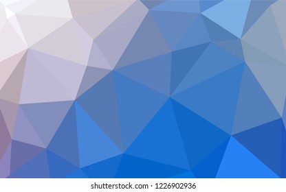 Light BLUE vector polygon abstract background. Elegant bright polygonal illustration with gradient. Best triangular design for your business.