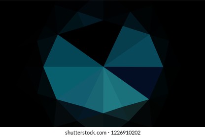 Light BLUE vector polygon abstract layout. Geometric illustration in Origami style with gradient.  A completely new design for your business.