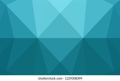 Light BLUE vector polygon abstract layout. Creative geometric illustration in Origami style with gradient. The elegant pattern can be used as part of a brand book.