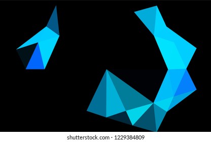 Light BLUE vector polygon abstract backdrop. Geometric illustration in Origami style with gradient.  The completely new template can be used for your brand book.