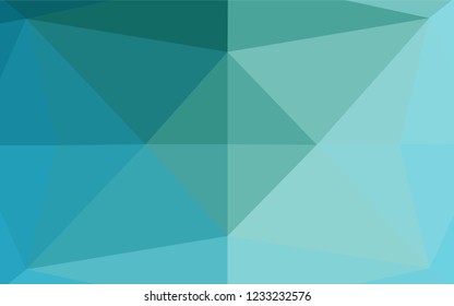 Light BLUE vector polygon abstract layout. Geometric illustration in Origami style with gradient.  A completely new design for your business.