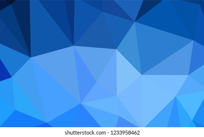 Light BLUE vector polygon abstract layout. Geometric illustration in Origami style with gradient.  Brand new design for your business.