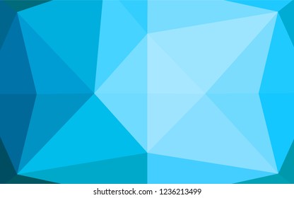 Light BLUE vector polygon abstract layout. Geometric illustration in Origami style with gradient.  Brand new style for your business design.