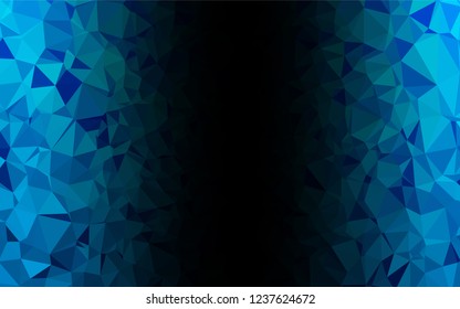Light BLUE vector polygon abstract backdrop. Geometric illustration in Origami style with gradient.  Triangular pattern for your business design.