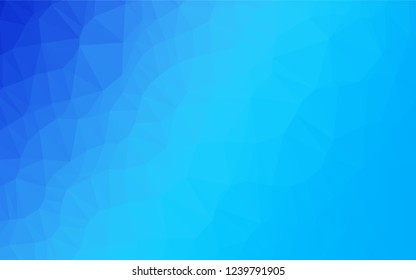 Light BLUE vector polygon abstract layout. Geometric illustration in Origami style with gradient.  Triangular pattern for your business design.