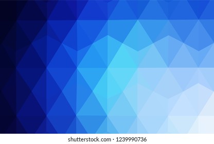 Light BLUE vector polygon abstract background. Geometric illustration in Origami style with gradient.  Brand new design for your business.