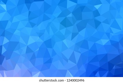 Light BLUE vector polygon abstract backdrop. Triangular geometric sample with gradient.  Textured pattern for your backgrounds.