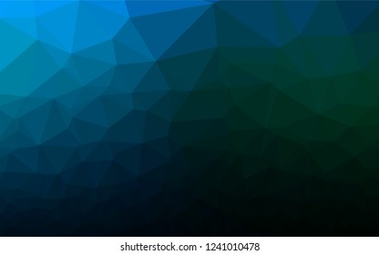 Light BLUE vector polygon abstract layout. Triangular geometric sample with gradient.  Brand new style for your business design.